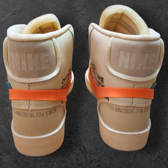 DS Nike x Off-White Blazer Mid 'All Hallow's Eve' - Size 12 - AA3832-700 - Picture 5 of 7